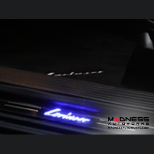 Mercedes Benz GLS-Class (X166) Interior Door Sills by Lorinser - Illuminated Lorinser Logo